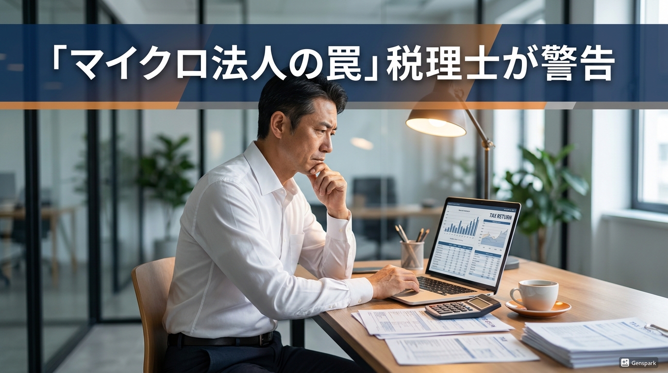 【税理士が徹底解説】「マイクロ法人で税金ゼロ」の罠―失敗事例から学ぶ正しい法人設立戦略