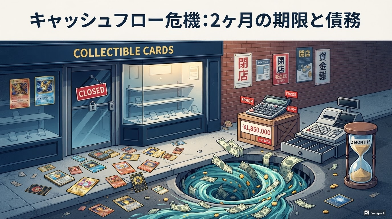 キャッシュを軽んじた会社は2カ月で2億円の負債を背負う──トレカショップ破綻が教える「利益より現金」の真実